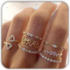 10 Pcs Gold Knuckle Rings Set for Women Knuckle Rings Stackable Rings for Women Rings