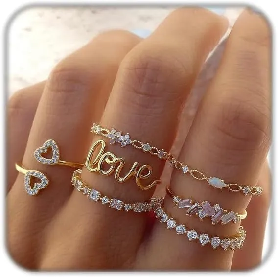 10 Pcs Gold Knuckle Rings Set for Women Knuckle Rings Stackable Rings for Women Rings