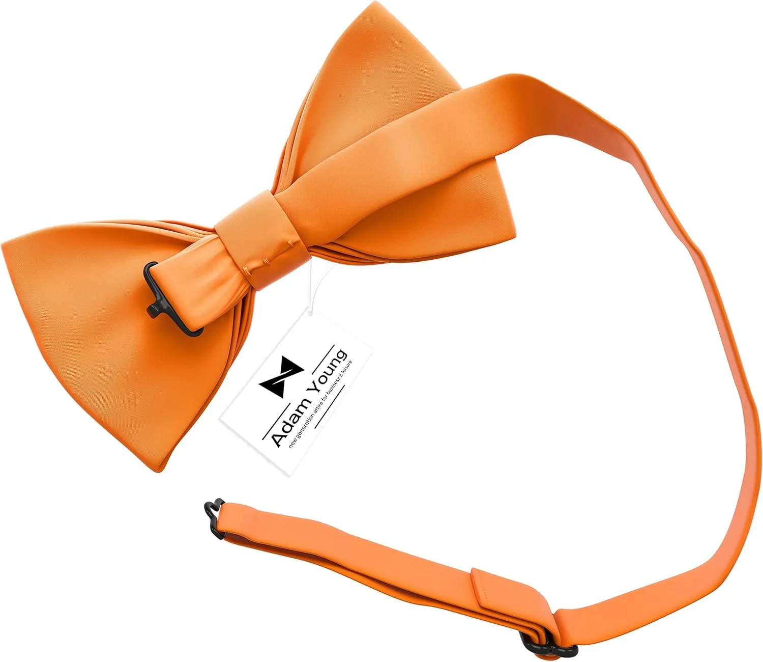 Adam Young Men's Bow Ties with Handkerchief & Cufflinks Pre-Tied Style Formal Satin Classic Bowtie for Tuxedo Faux Silk