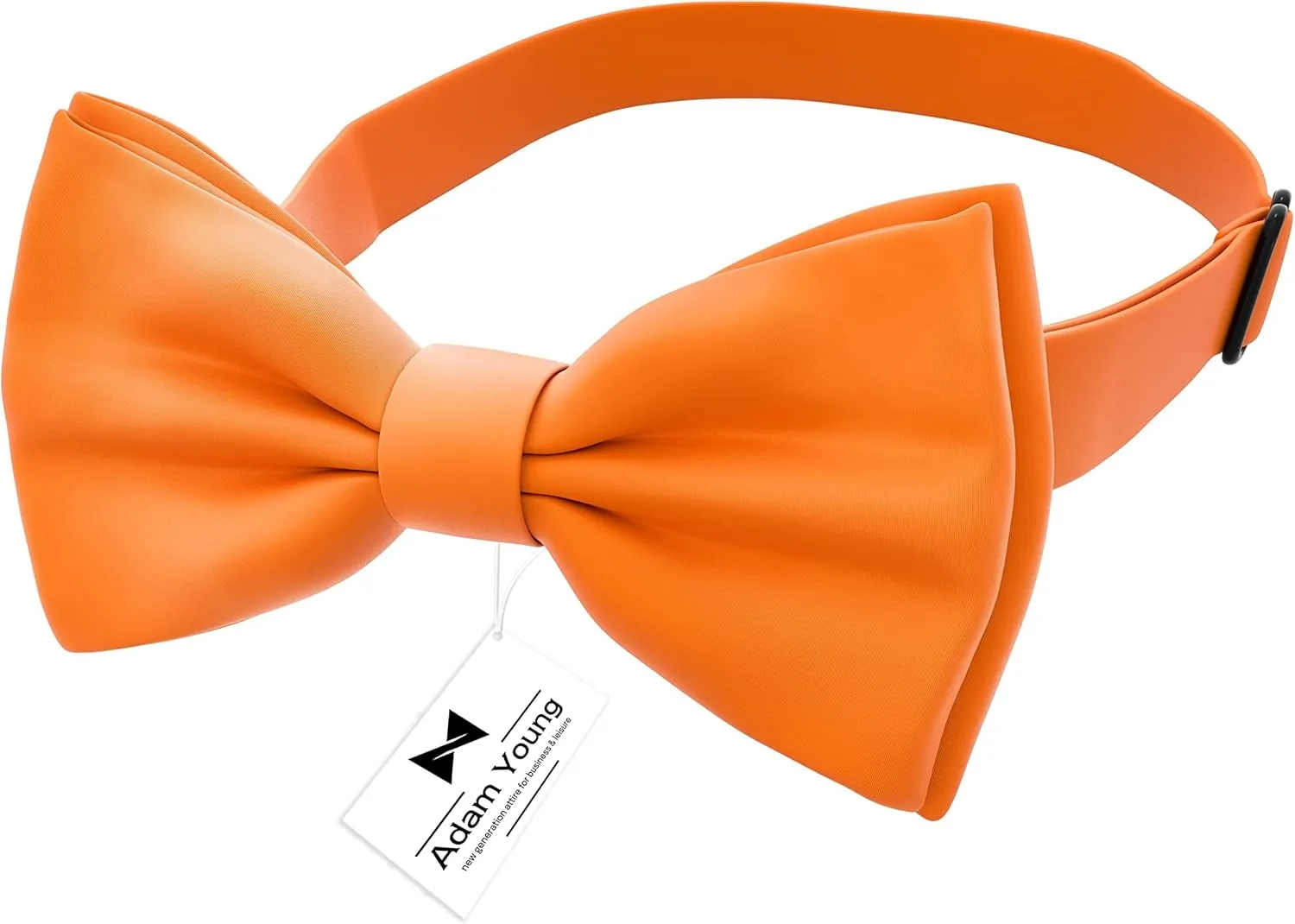 Adam Young Men's Bow Ties with Handkerchief & Cufflinks Pre-Tied Style Formal Satin Classic Bowtie for Tuxedo Faux Silk