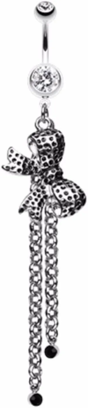 Bow-Tie Gem Drop WildKlass Belly Button Ring