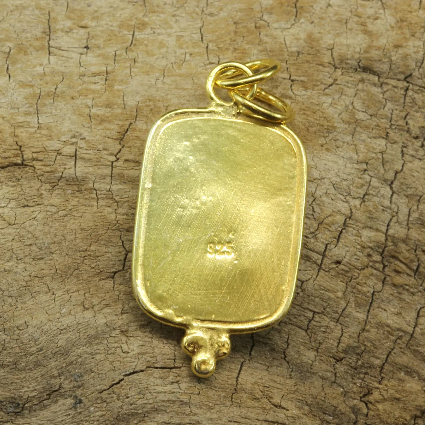 Caprixus 925 Sterling Silver Pendant Ancient Ephesus Honey Bee Coin 24K Yellow Gold Vermeil Handmade Granulated Designer Greek Art Artisan Turkish Fine Jewelry
