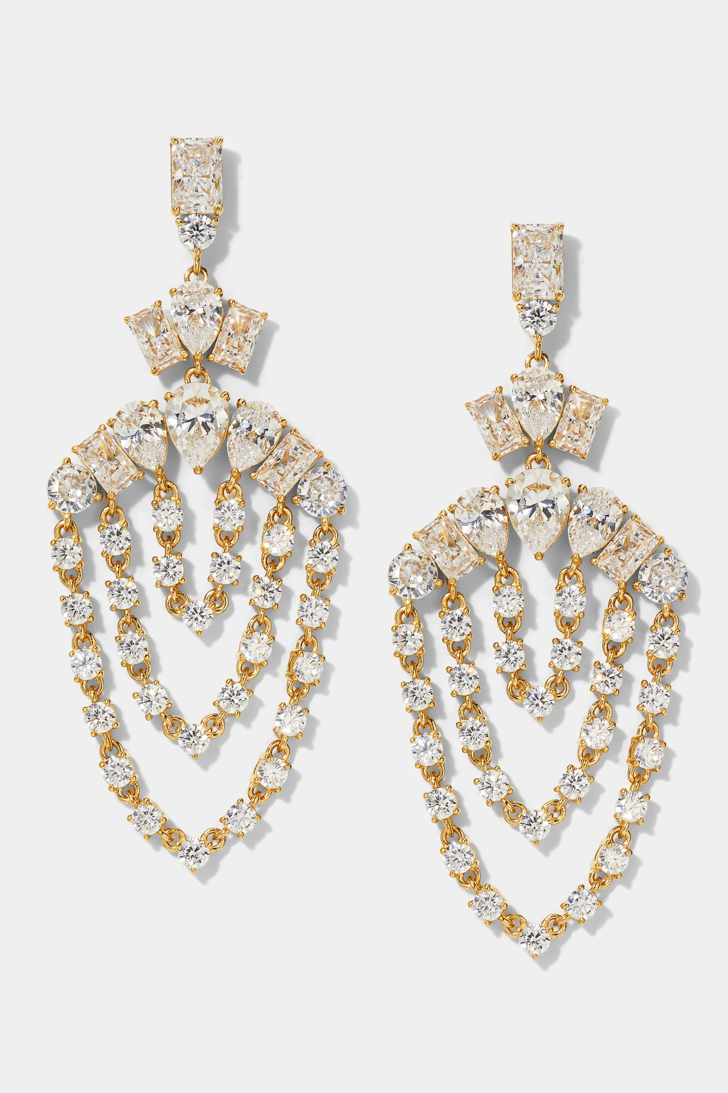 Stunning Swag Chandelier Earrings - Elegant and Eye-Catching Fashion Jewelry