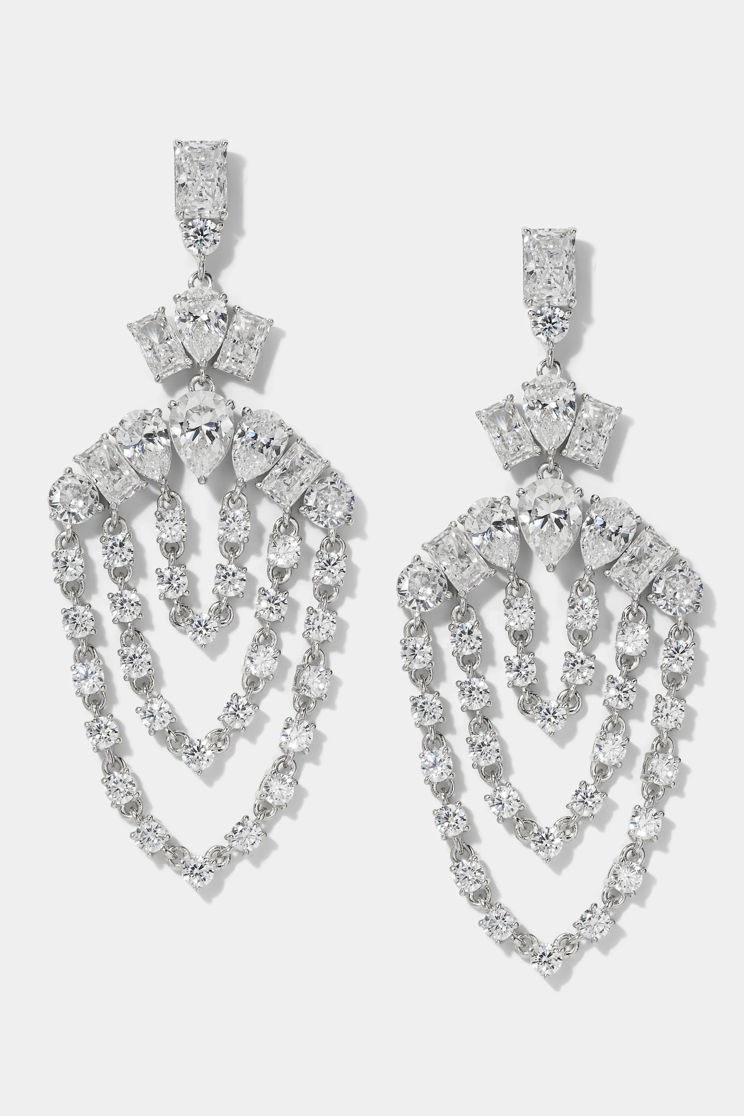 Stunning Swag Chandelier Earrings - Elegant and Eye-Catching Fashion Jewelry