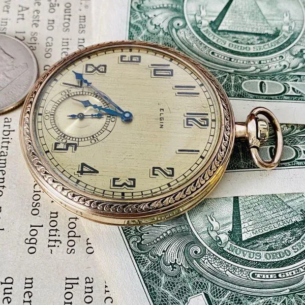Elgin 1928 12s 7 stone mm men's women's vintage analog manual winding rare