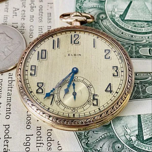 Elgin 1928 12s 7 stone mm men's women's vintage analog manual winding rare