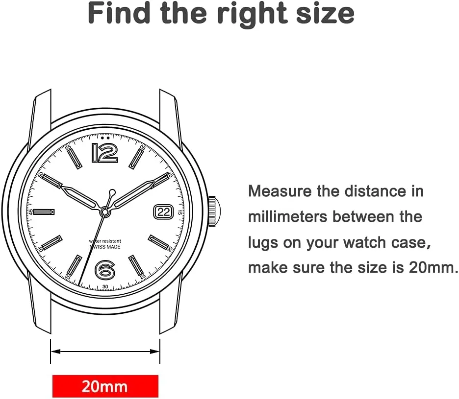 Gizmo Watch Band Replacement for Kids, 20mm Quick Release for Men and Women, Soft Silicone With Air Holes