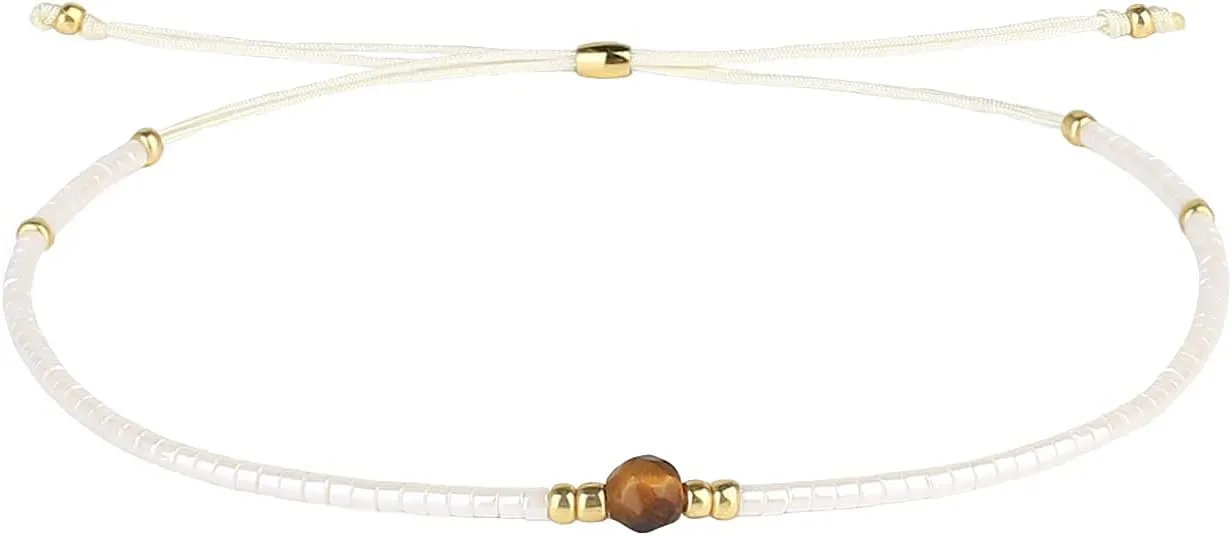 KELITCH Bohemian Womens Bracelets Miyuki Agate Beaded Friendship Bracelets Adjustable Bracelets for Women
