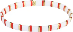 KELITCH Colorful Friendship Bracelets Tila Boho Stretch Bracelets Stackable Summer Beads Bracelets - 03I