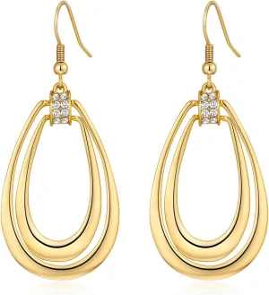 LILIE&WHITE Gold Dangle Earrings For Women With Rhinestone Drop Earrings Hypoallergenic Earrings Fashion Earrings Gift Earrings
