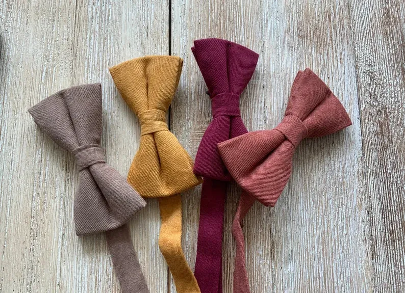 Linen Cotton Bow Tie Fabric Swatch