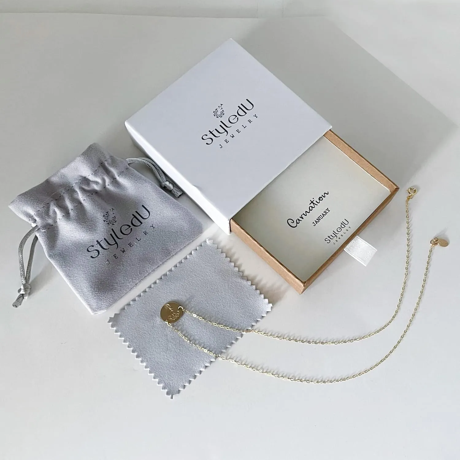 May Birth Flower Necklace for Women, 14K Gold Filled Hawthorn Pendant Necklace, Personalized May Birthday Gift, Personalized Birth Month Flower Jewelry