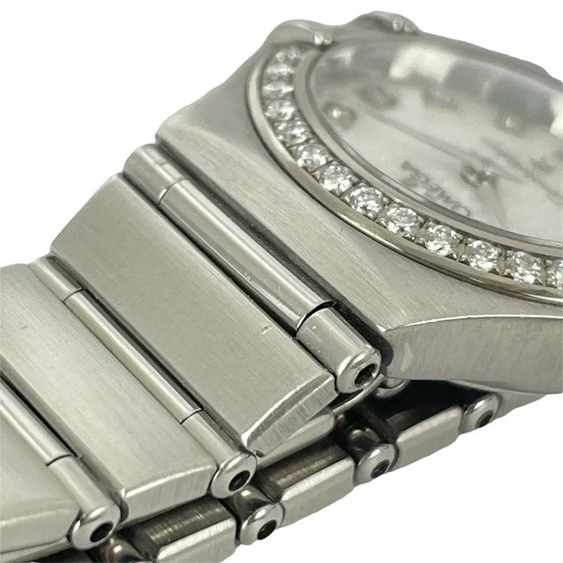 Omega Constellation Mini 50th Anniversary Model 12P Diamond Bezel Quartz 1460.75 Watch Ladies Used