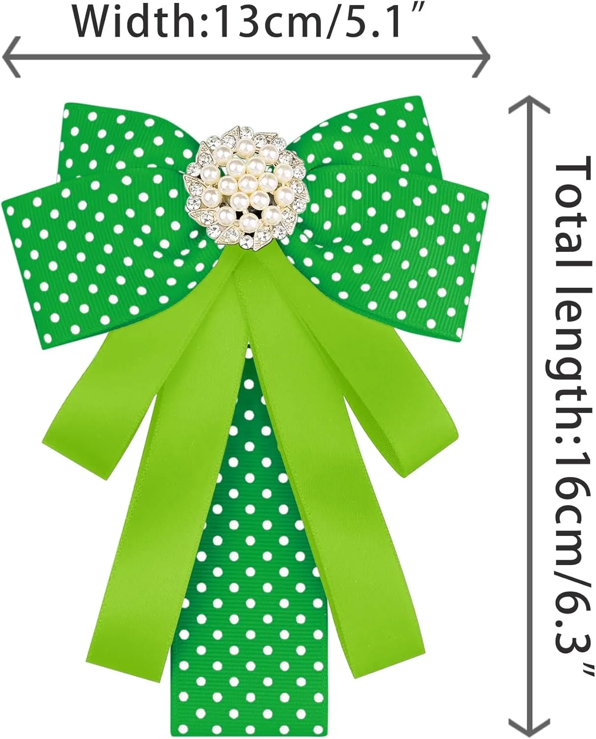 Polka Dots Bow Ties Ribbon Shirt Collar Decoration Brooch Pin