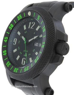 Fallout 2 Mens Day/Date Watch with Black/Green Dial and Black Nitride Design