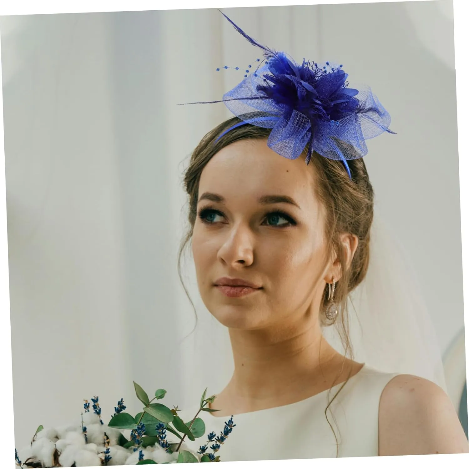 SAFIGLE Elegant Party Fascinator Hair Clip Headband Mesh Veil for Weddings Tea Parties Festivals Lightweight Breathable Design for Sophisticated Style