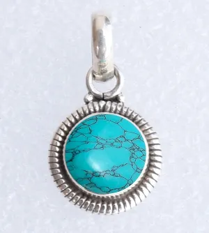 Turquoise Stone 925 Sterling Silver Pendant Necklace For Women Girls Gift, Natural Gemstone Pendant Necklace, Solitaire Pendant, Handmae Pendant