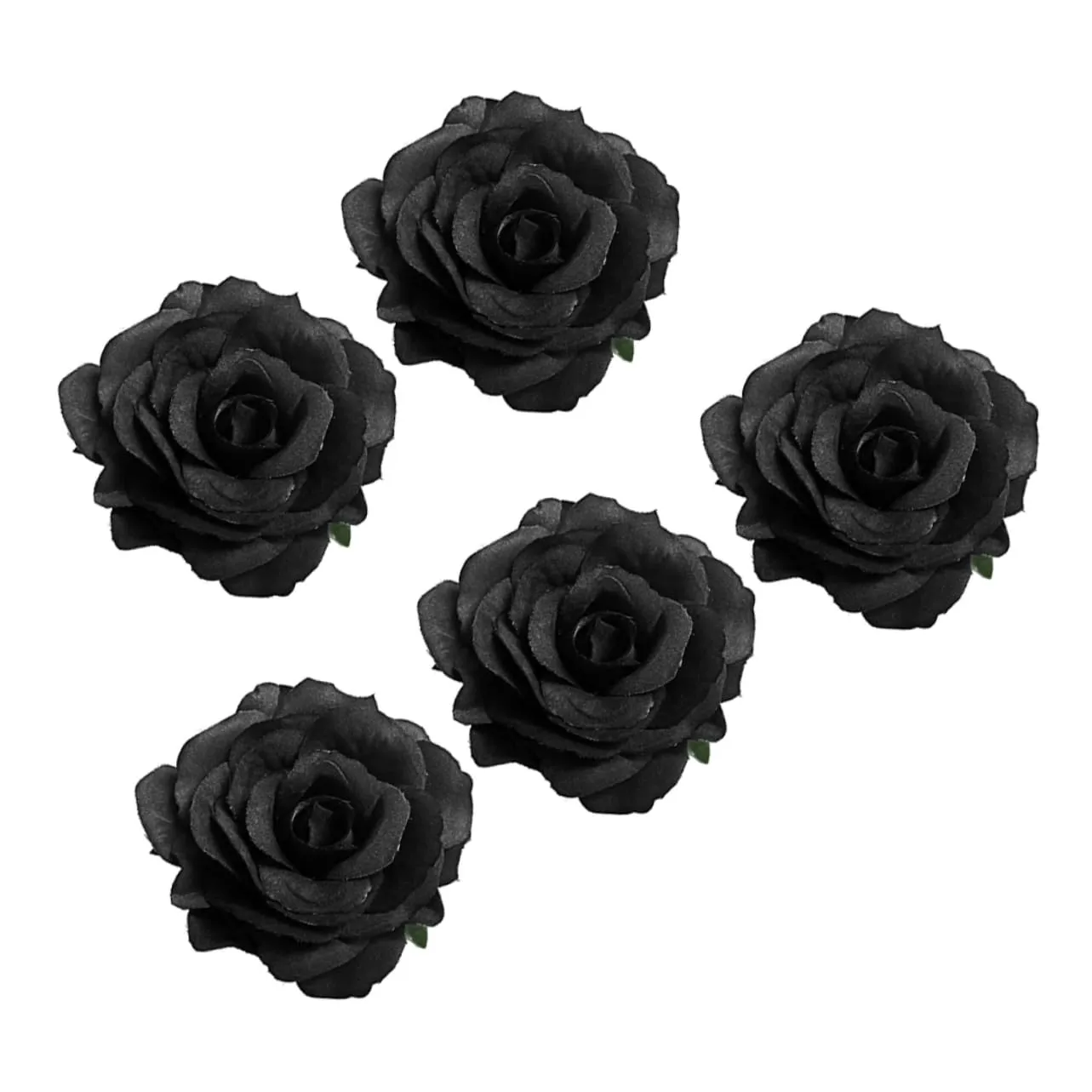 VICASKY 5pcs Black Rose Hair Clip Brooch Elegant Funeral Accessory for Dresses Coats and Sweaters Versatile Floral Decoration for Special Occasions