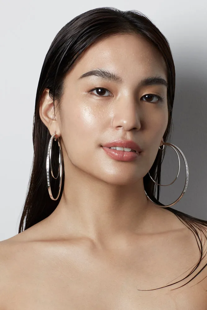 WAREE STATEMENT HOOP EARRINGS – SILVER