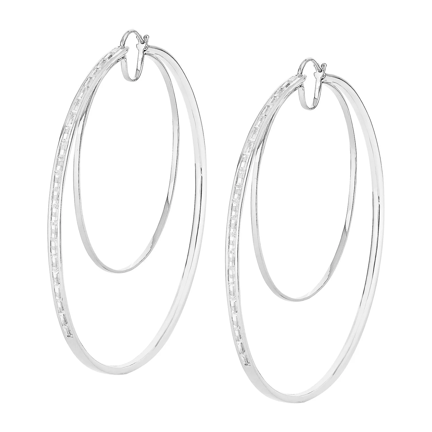 WAREE STATEMENT HOOP EARRINGS – SILVER